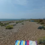 Plenty of room to stretch out at Eastney Naturist Beach!