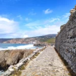 The carved out coastal walk to Praia do Abano