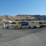 Parking area at Vantage Nude Beach - barely 300ft from the beach