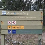 Entrance sign to Armands Beach - legally clothing optional!